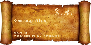 Komlósy Alex névjegykártya